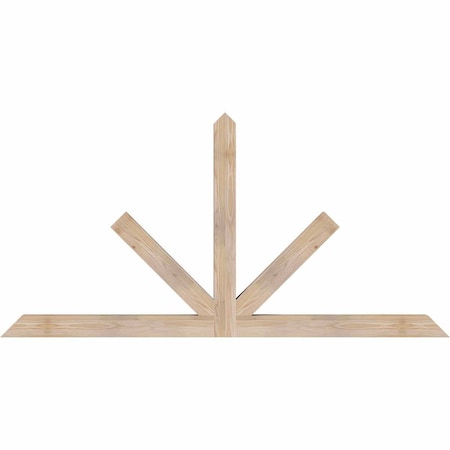 Ekena Millwork Saratoga Smooth Timber Gable Bracket, Douglas Fir, 72"W x 36"H x 3 1/2"D x 3 1/2"F, 12/12 Pitch GBW072X36X0404SAR00SDF
